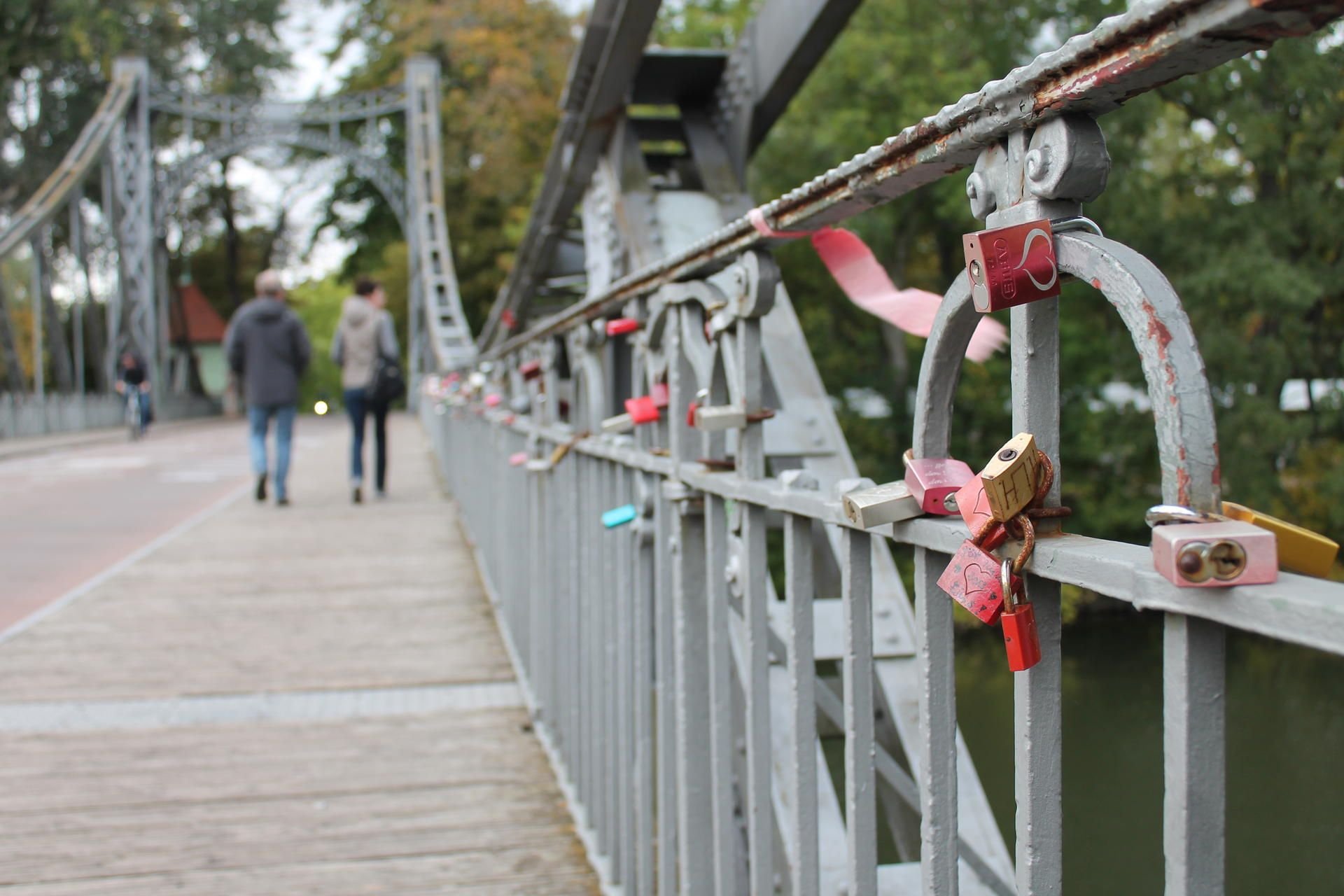 Liebesschlösser an der Peißnitzbrücke