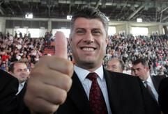 Hashim Thaci, Führer der demokratischen Partei von Kosovo (PDK), in Pristina. (Foto: dpa)