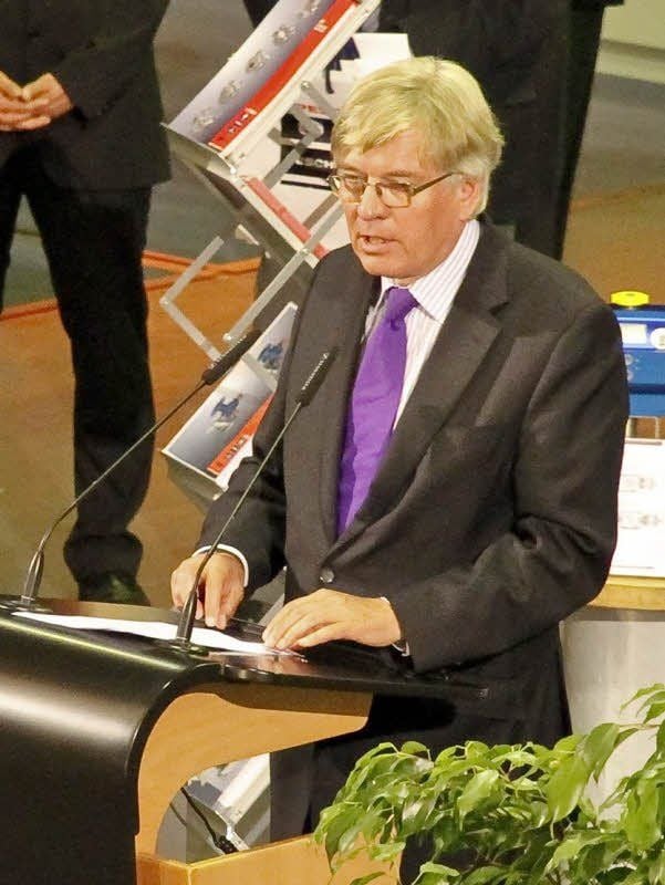 Wirtschaftsminister Hartmut Möllring sprach zu den Gästen und lobte die Messe.
