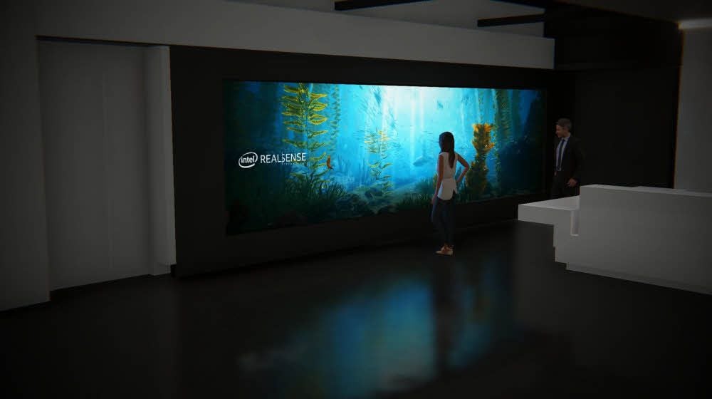 Das Design für eine riesige Multimediawand in der Lobby von Intel im Silicon Valley hat ein junges hallesches Unternehmen entwickelt.