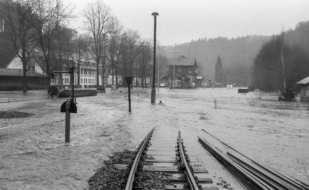 Wassermassen ergossen sich vor 20 Jahren durch das Selketal, betroffen war auch Alexisbad. Der Bau eines Damms ist bis heute umstritten.