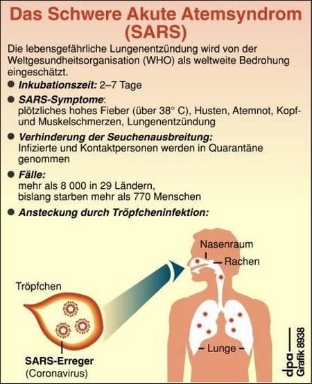 Lungenkrankheit Sars (Grafik: dpa)