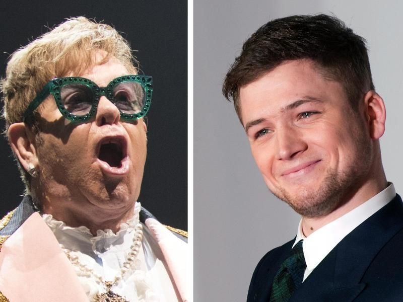 Taron Egerton und Elton John sind inzwischen gut befreundet. Foto: Baden Roth/Hannah Mckay/ZUMA Wire/EPA