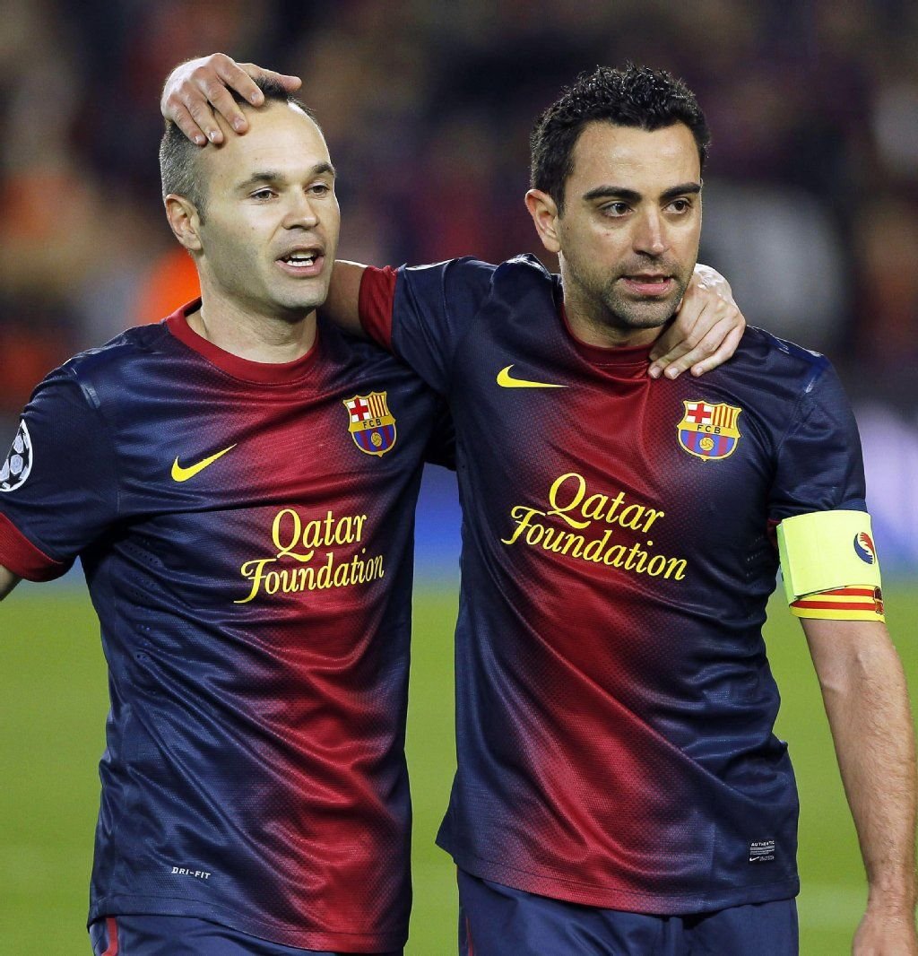 Xavi (r) und Iniesta (l) vom FC Barcelona