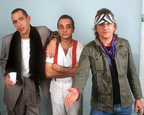 Die deutsche Musikgruppe «Trio», (v.l.) Stephan Remmler, Peter Behrens und Kralle Krawinkel.