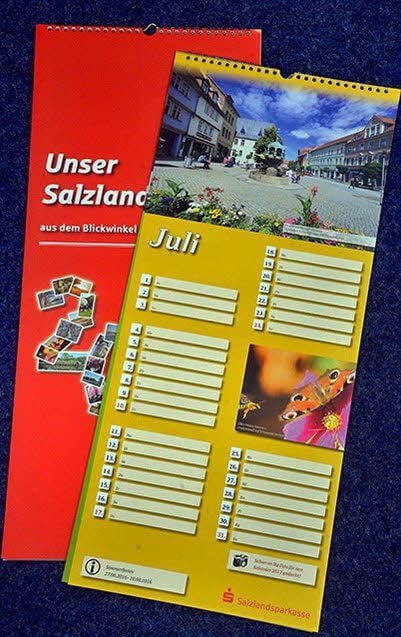 Der Kalender mit Aufnahmen aus dem Salzlandkreis.
