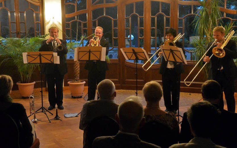 Bläser aus Leipzig spielten Musik aus der Barock-Zeit.