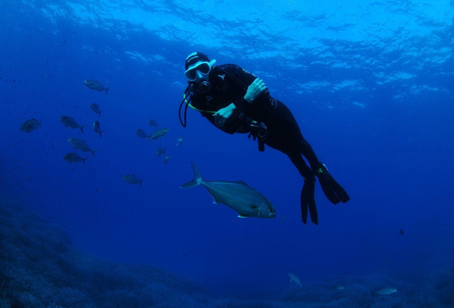 Open-Water-Diving ist mit einem großen Risiko verbunden. Oft kommen Taucher weit entfernt von den Transport-Booten wieder an die Wasseroberfläche.