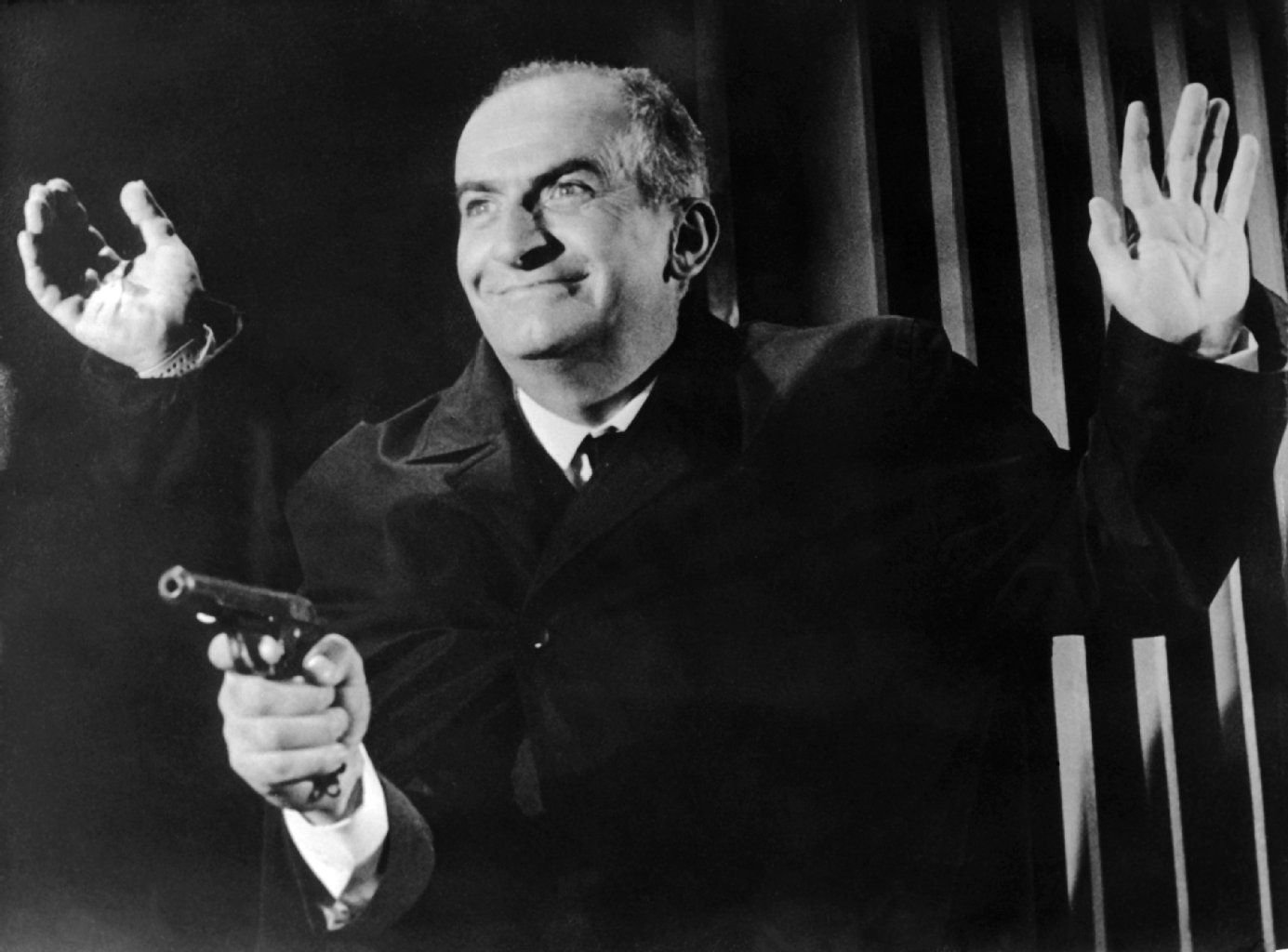 Der französische Schauspieler Louis de Funes als Inspektor Juve in "Fantomas" (1965).