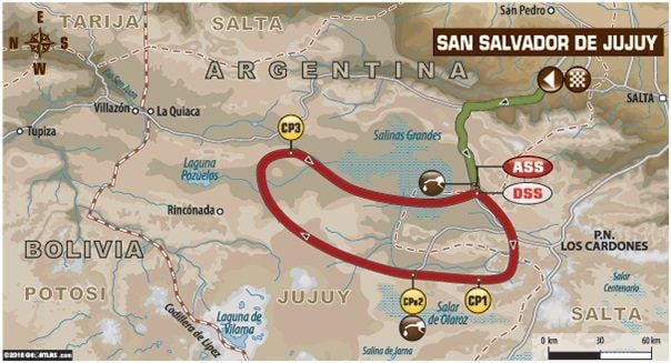 Die Marathonetappe in den Berg Argentiniens.