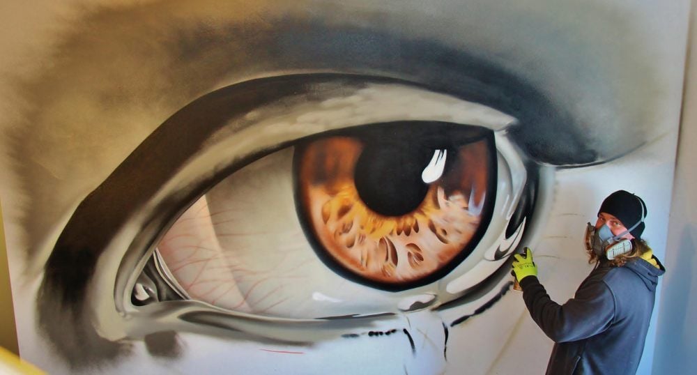 Alexander Sitt aus Köthen widmet sich der fotorealistischen Graffitikunst.