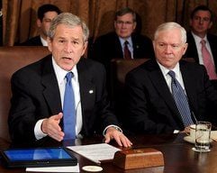 Der US-Präsident George W. Bush stellt seinen Haushaltsentwurf für 2009 vor. (Foto: dpa)