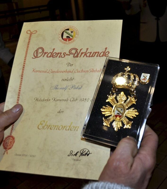 Orden und Urkunde für Thoralf Pabst