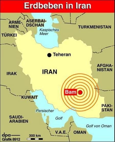 Erdbeben in Iran (Grafik: dpa)