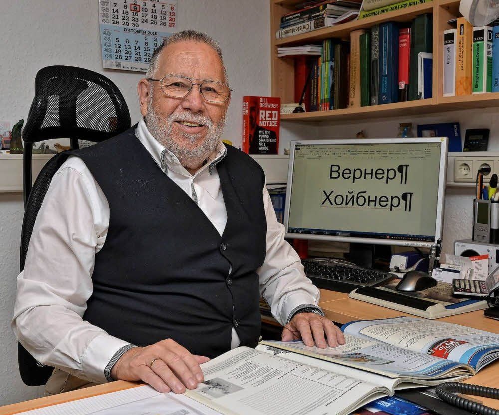 Werner Heubner feiert mit seinem Übersetzungsbüro 20-jähriges Jubiläum.