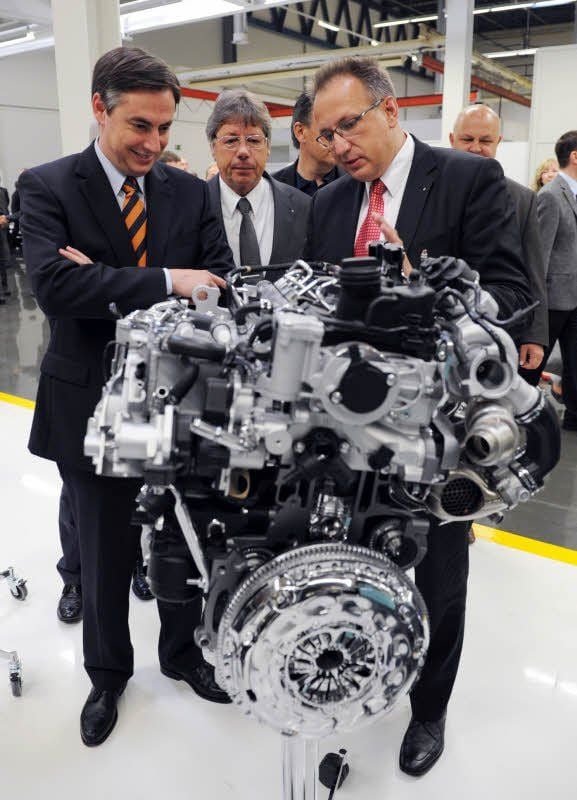 Ein moderner Dieselmotor aus dem VW-Werk in Salzgitter.