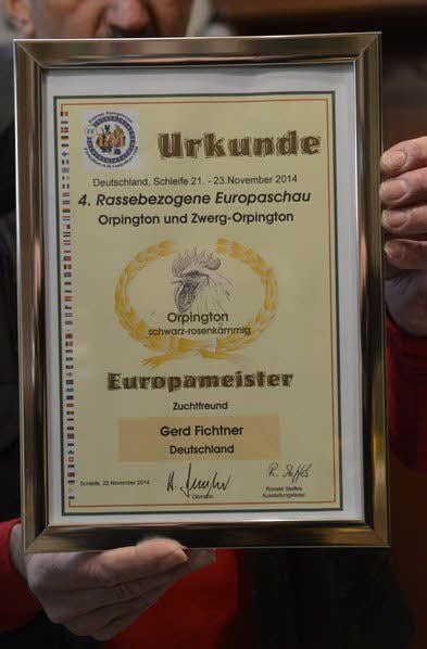 Hier steht’s geschrieben: Gerd Fichtner ist wieder Europameister.