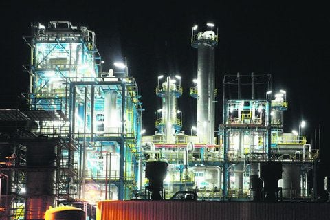 Der Chemiepark Bitterfeld-Wolfen.