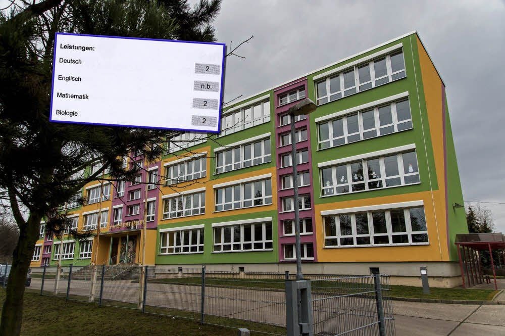 Statt einer Note stehen bei einigen Schülern der Sekundarschule in Zöschen nur zwei Buchstaben auf dem Halbjahreszeugnis.