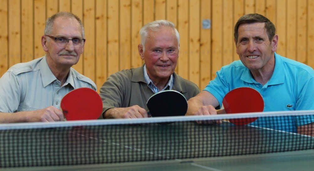 Siegfried Schulz, Klaus Knoth und Wolfgang Baumann (v.l.) sind Mitteldeutsche Meister der Ü 70.