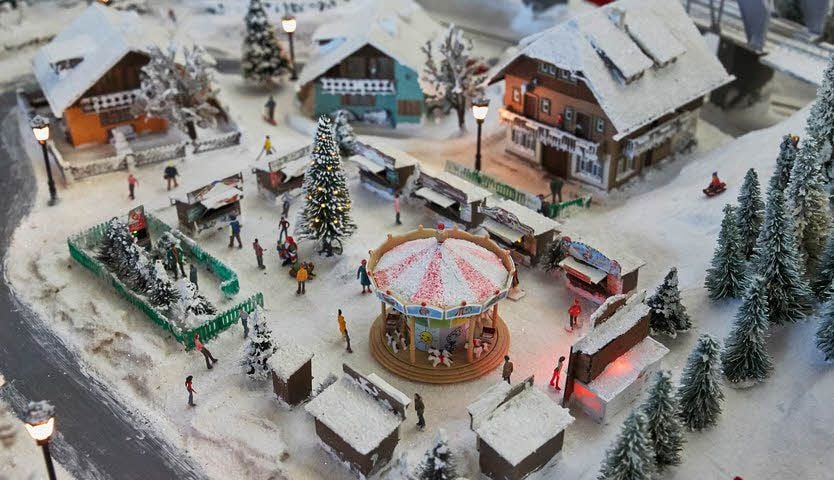 Eine Winterlandschaft in Miniaturform.