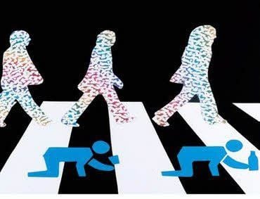 Dieses Plakat entstand 2013 im Rahmen der DAK-Aktion „bunt statt blau - Kunst gegen Komasaufen“