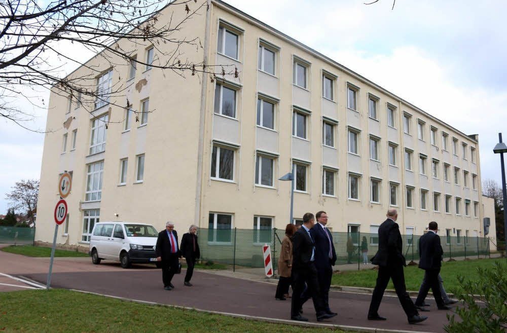Die neue Flüchtlingsunterkunft auf dem Ameos-Gelände in Bernburg.