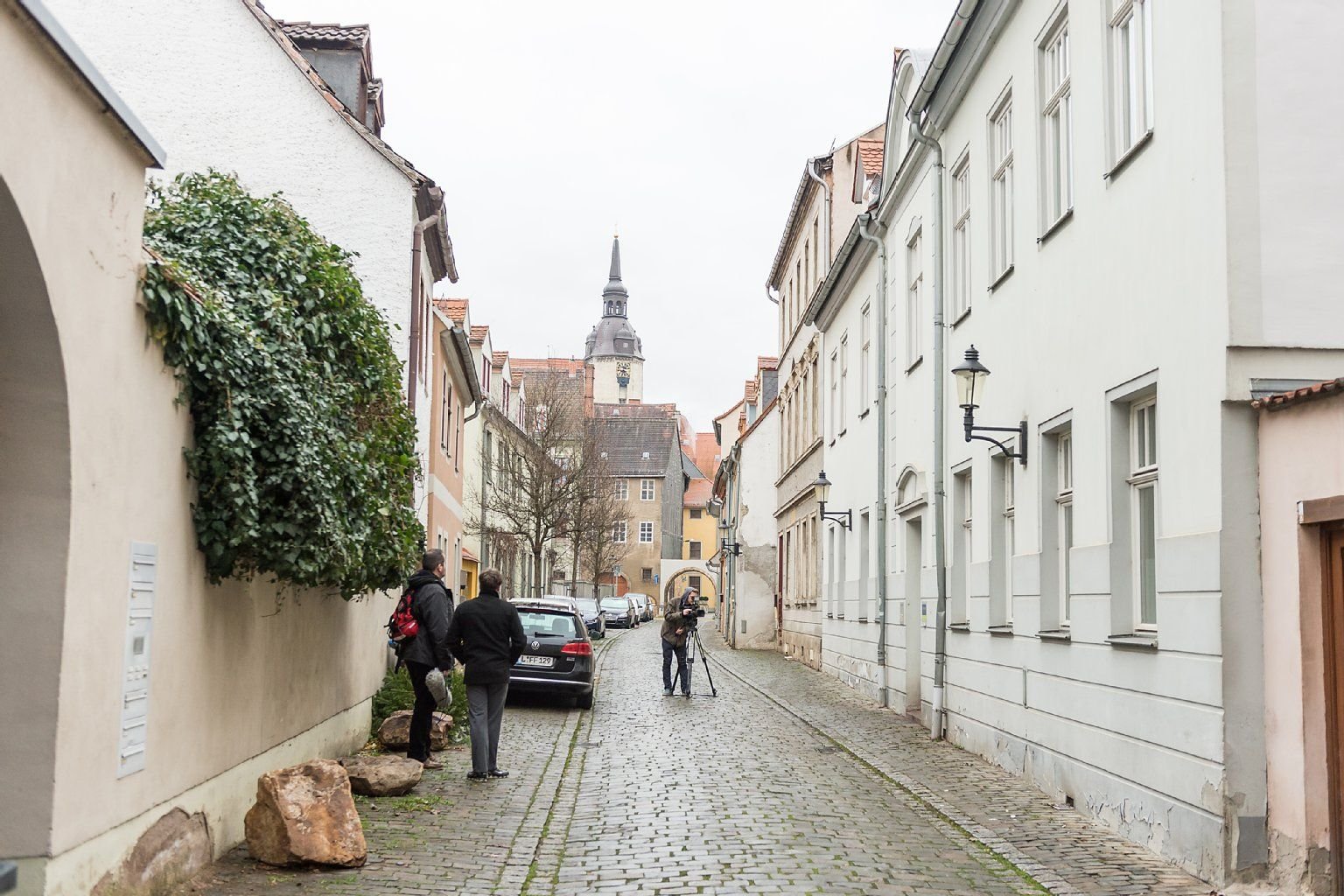 Bei einer Explosion in der Fischergasse in Naumburg wurden vier Häuser beschädigt.
