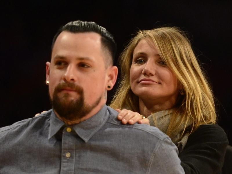 Sind seit 2015 ein Paar: Cameron Diaz und Benji Madden. Foto: Michael Nelson/epa/dpa/Archiv