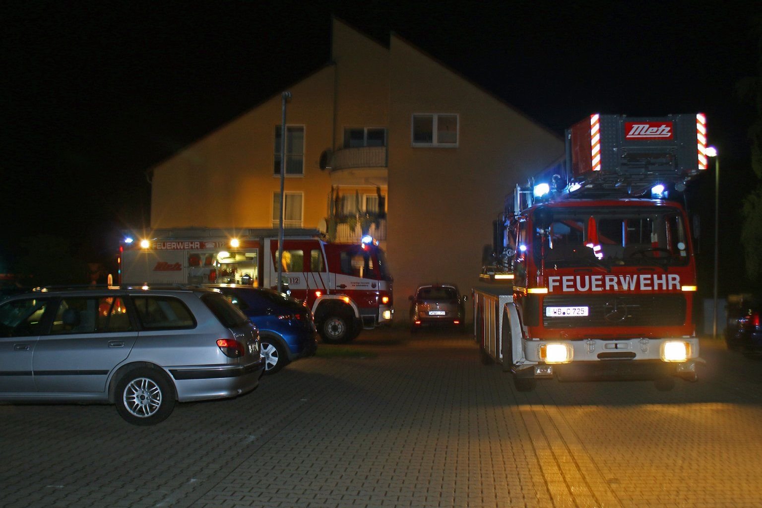 Großeinsatz der Feuerwehr in der Bad Schmiedeberger Zschimmerstraße.