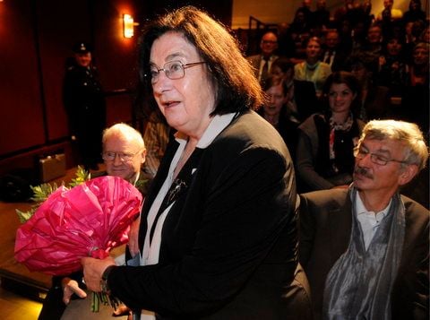 Die Schriftstellerin Christa Wolf ist am Freitag in Neubrandenburg mit den Uwe-Johnson-Preis ausgezeichnet worden. (FOTO: DAPD)