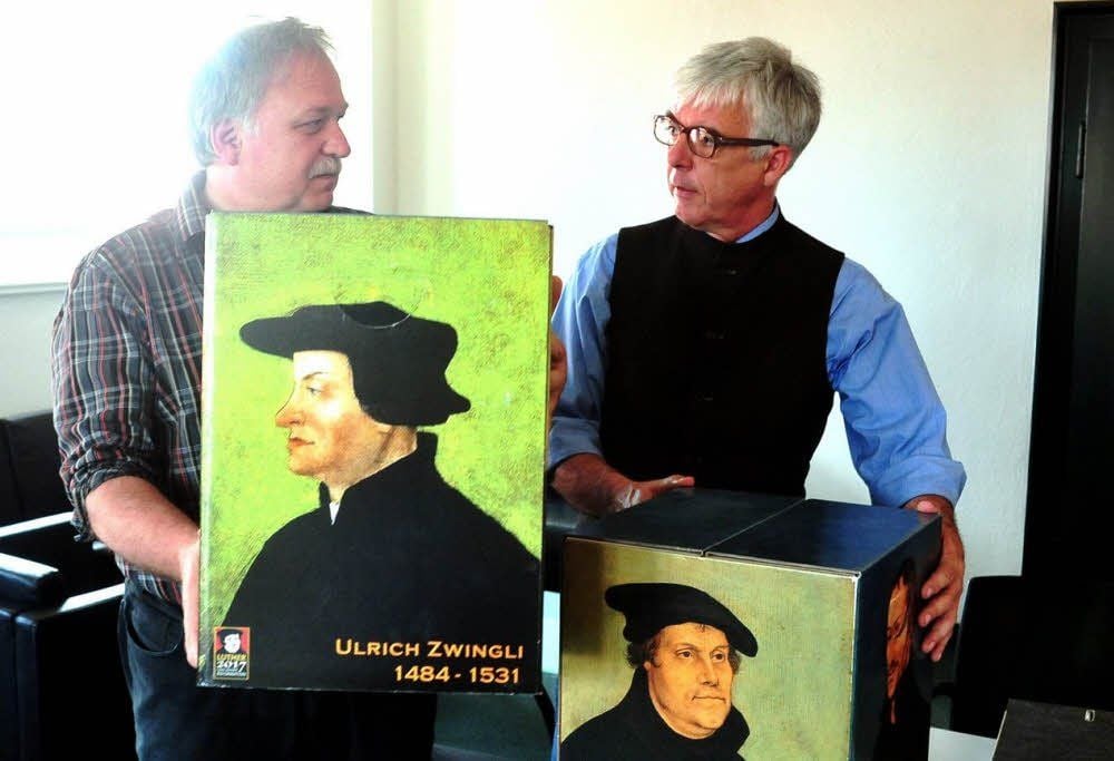 Die Differenzen der Reformatoren sind bei Martin Breitenfeldt (li.) und Michael Wegner längst überwunden.