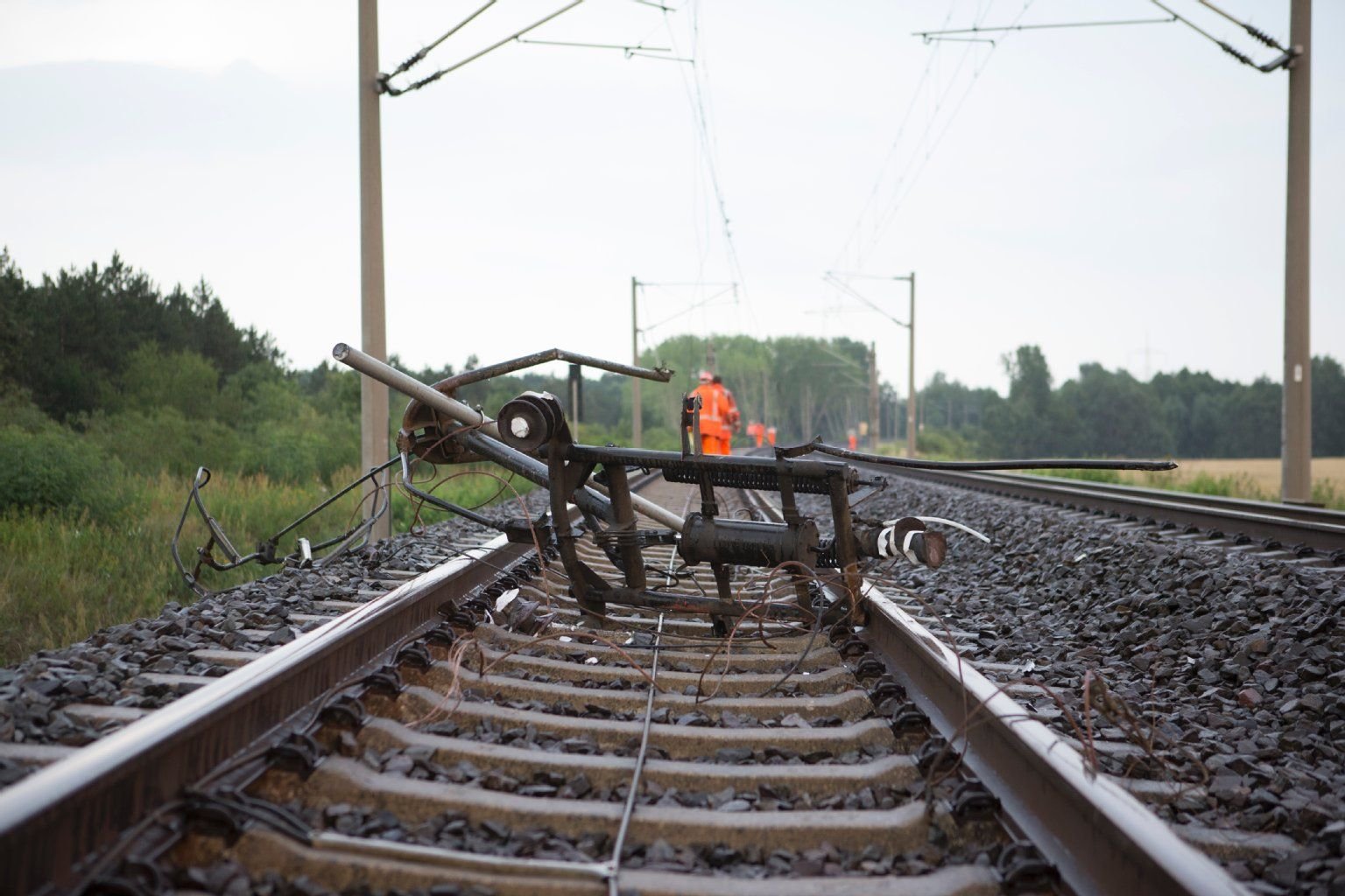 Am Samstagnachmittag ist ein Regionalexpress von Leipzig nach Magdeburg zwischen Delitzsch und Petersroda mit einem auf dem Gleis liegenden Baum kollidiert, der bei Gewitter mit Windboen umgestürzt war.