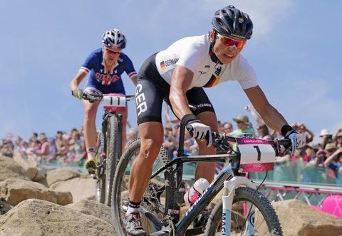 Wie in Peking wollte Sabine Spitz bei ihrem vermutlich letzten olympischen Cross-Country-Rennen mit «Coolness» ihre Chance suchen. (FOTO: DPA)