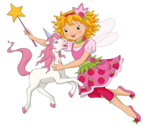 Prinzessin Lillifee und das Einhorn Rosalie in einer Szene des Kinosfilms «Prinzessin Lillifee und das kleine Einhorn». Die putzige Blütenfee aus dem Zauberland Rosarien ist zurück. (FOTO: UNIVERSUM FILM/DPA)