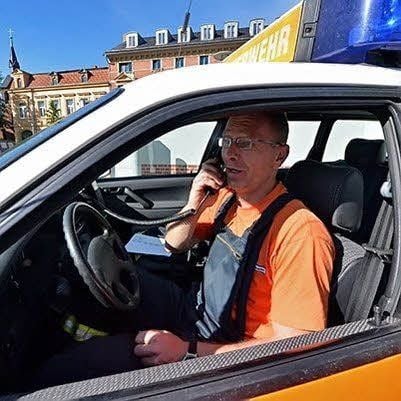 Uwe Hoffmann führt den Konvoi an.