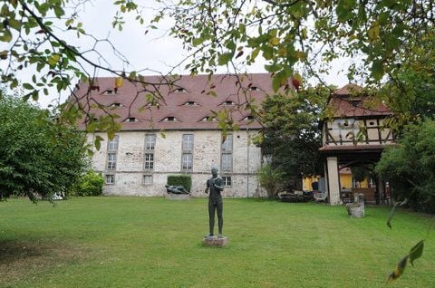 Das Taubenhaus der Unterburg Giebichenstein. Hier sind dieKunststudenten beherbergt. (FOTO: ANDREAS LÖFFLER)