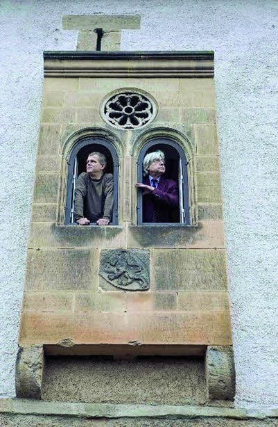 Mit Bazon Brock auf der Wartburg in Eisenach, 2009
