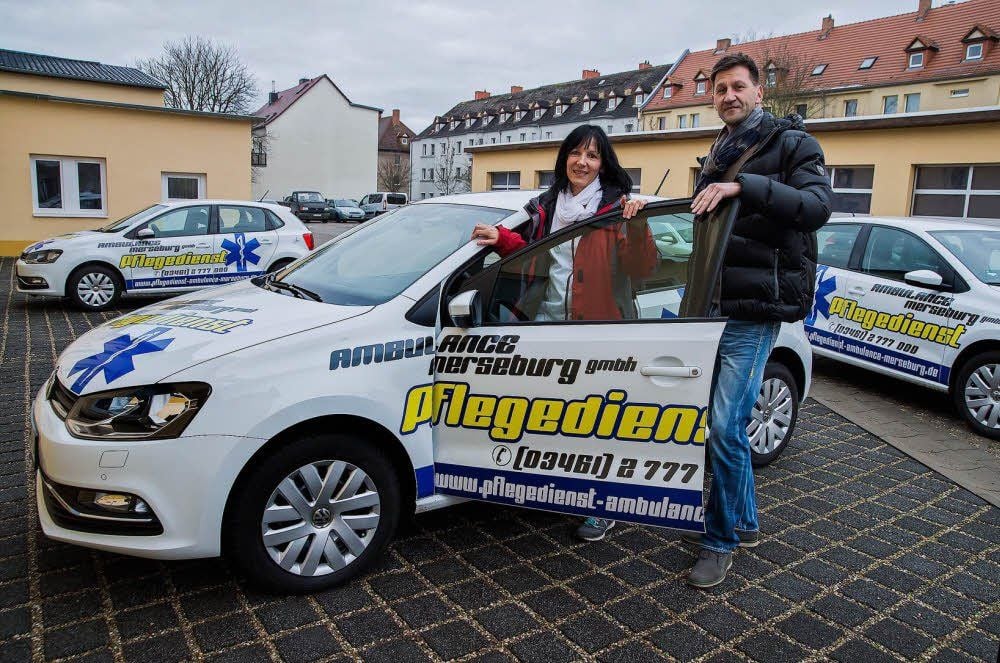 Stephan Quandt mit Pflegedienstleiterin Annett Fritsch