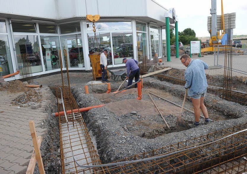 In Eisleben entsteht ein Anbau am Autohaus.