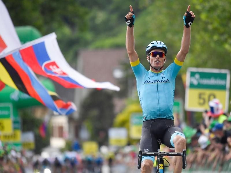 Gewinnt die zweite Etappe der Tour de Suisse: Radprofi Luis Leon Sanchez. Foto: Gian Ehrenzeller/KEYSTONE