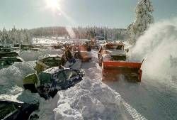 Schneefräsen im Riesengebirge