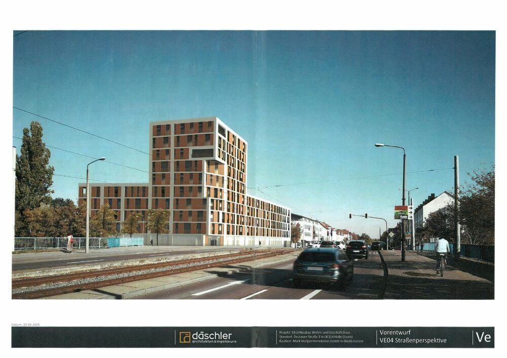 So könnte das neue Gebäude in der Nähe des Dessauer Platzes aussehen.