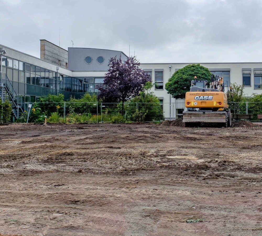 Der Baugrund ist vorbereitet.