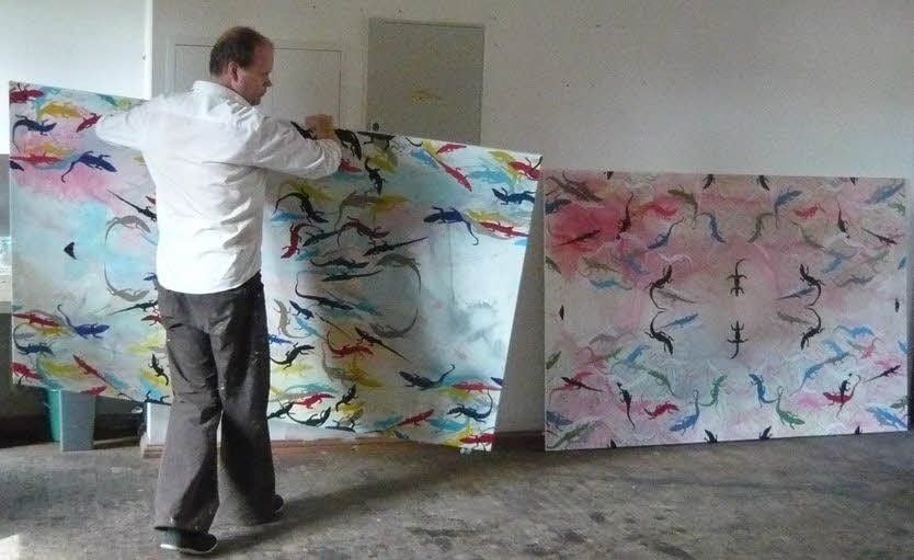 Klaus Hartmann ist August-Stipendiat der Stiftung. Gut möglich, dass der Berliner Künstler einmal als Kursleiter an die Malschule zurückkehrt.