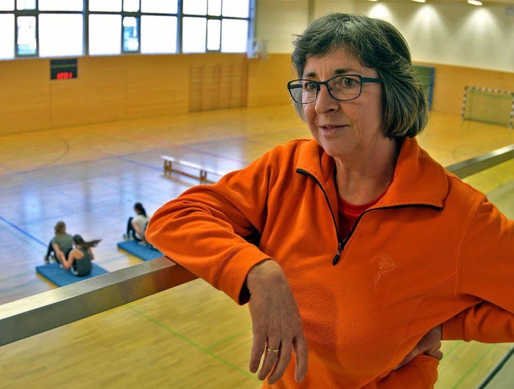 Gundel Jahn in der Sporthalle am Bestehornpark.