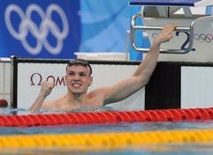 Als erster deutscher Schwimmer zog Paul Biedermann aus Halle in ein olympisches Einzel-Finale ein. In 1:46,41 Minuten verfehlte der Europameister seinen deutschen Rekord über 200 m Freistil nur um 4/100 Sekunden. (Foto: dpa)