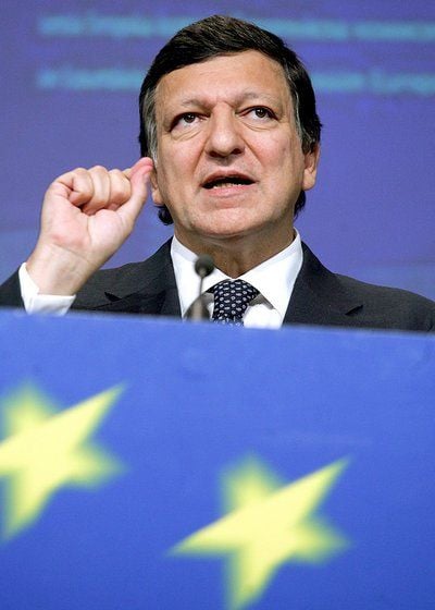 Der Präsident der EU-Kommission, Jose Manuel Barroso, bei einer Pressekonferenz zur Finanzmarktkrise. (Foto: dpa)