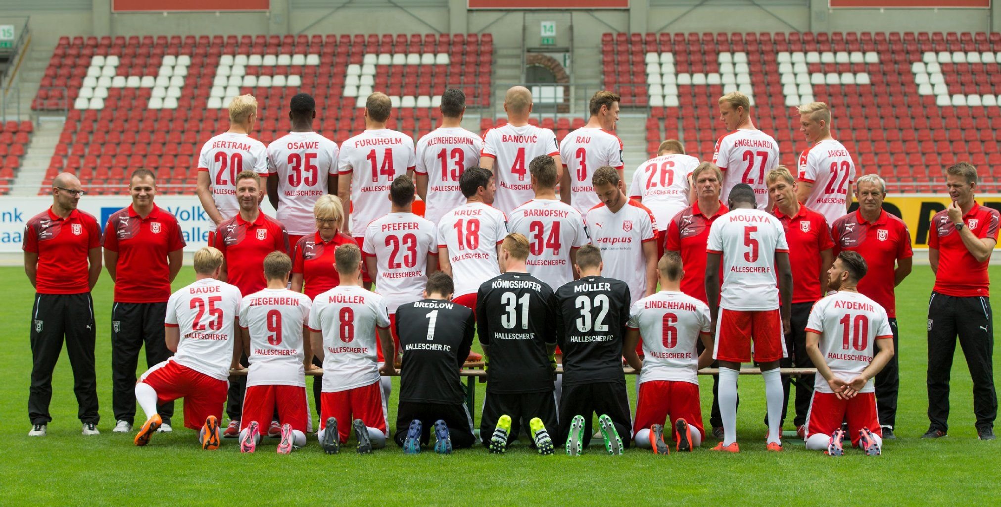 Mannschaftsfoto des HFC für die Saison 2015/16