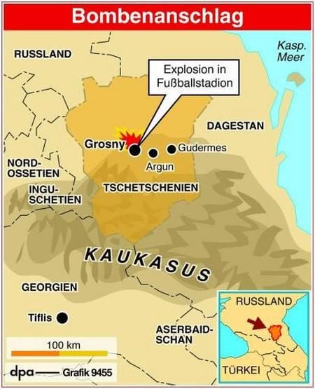 Bombenanschlag in Grosny (Grafik: dpa)
